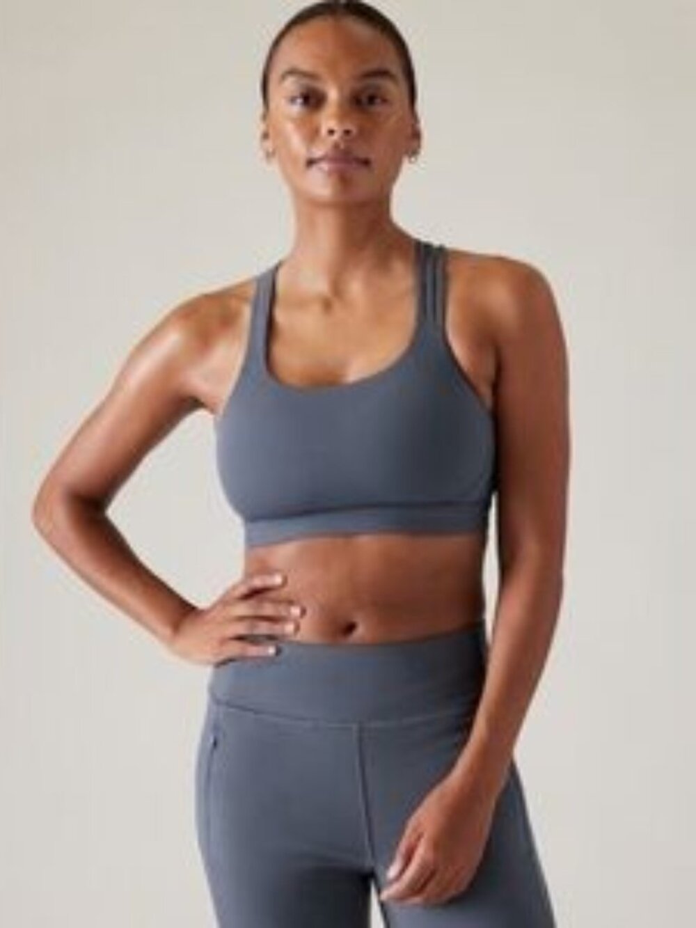 Athleta Train Free Sports Bra A-C -  Granite Blue - Size Large